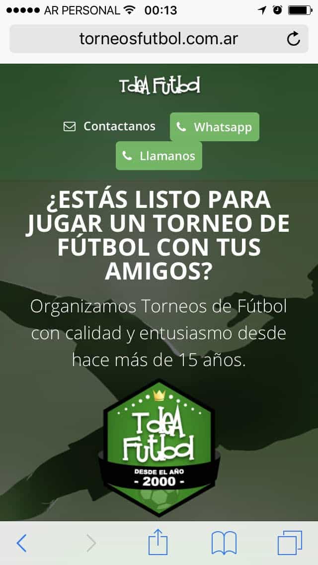landing page con boton de whastapp